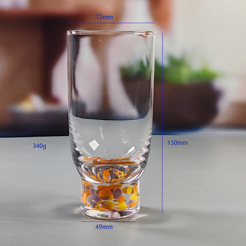 গুণ Handmade Modern Design Colorful Cocktail Drinking Glasses Custom Confetti Beverage Highball Glass কারখানা