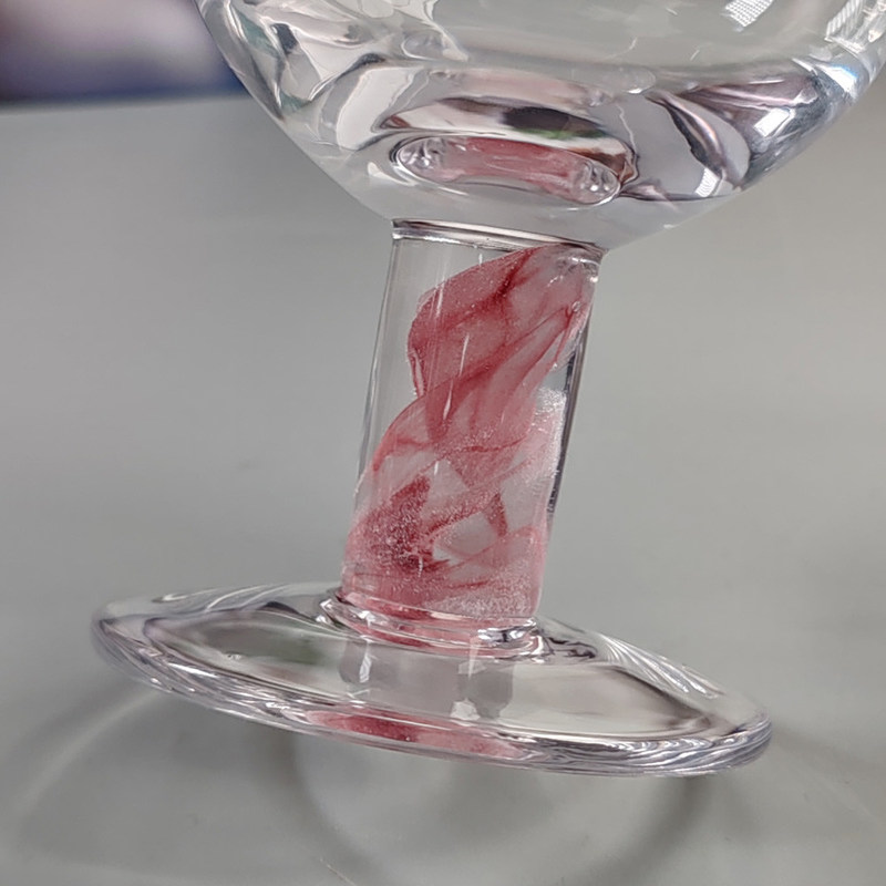 গুণ Mexican Confetti Design Elegant Water Goblets Luxury Hand Blown Confetti Cocktails Glass Cup Romantic Short Stem Wine Glasses কারখানা