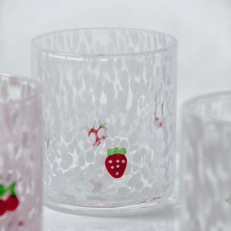 গুণ Tumbler Drinking Glasses hand crafted with dreamy confetti patterns and fruity designs that bring joy to your table setting কারখানা