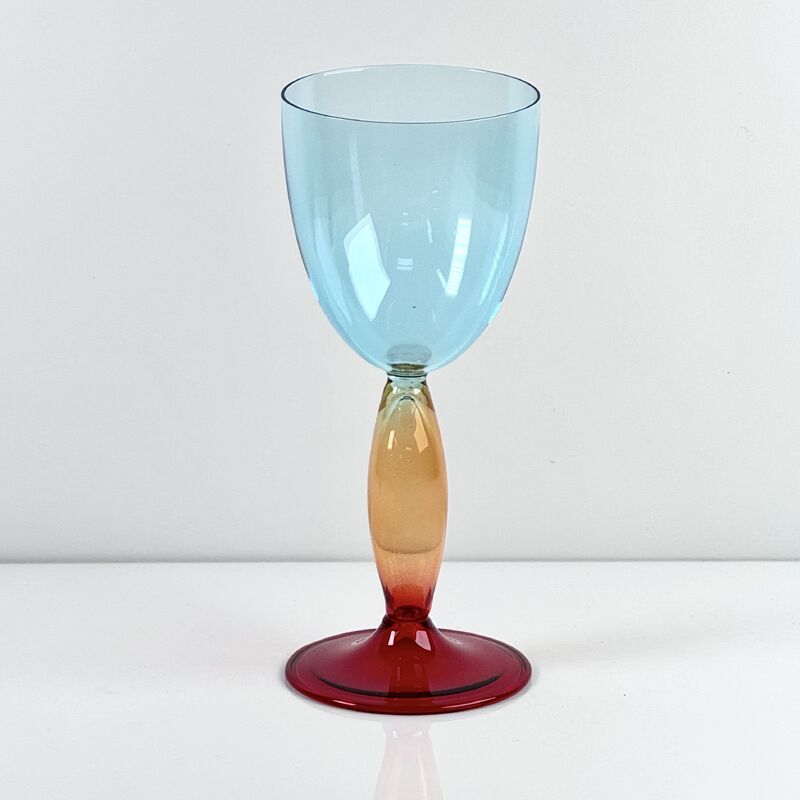 গুণমান Hand-Blown Gradient Color Borosilicate Wine Glasses, Multi-Color Artistic Stem Goblets for Wine, Cocktail, Home Bar & Party Decor কারখানা