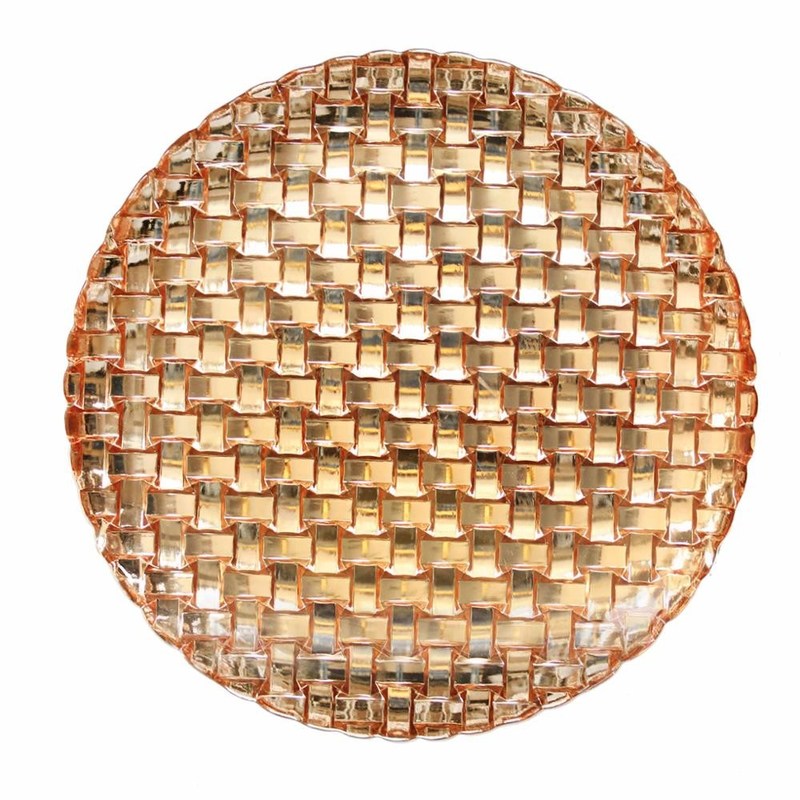 গুণ Glass Charger Platesm For Wedding কারখানা