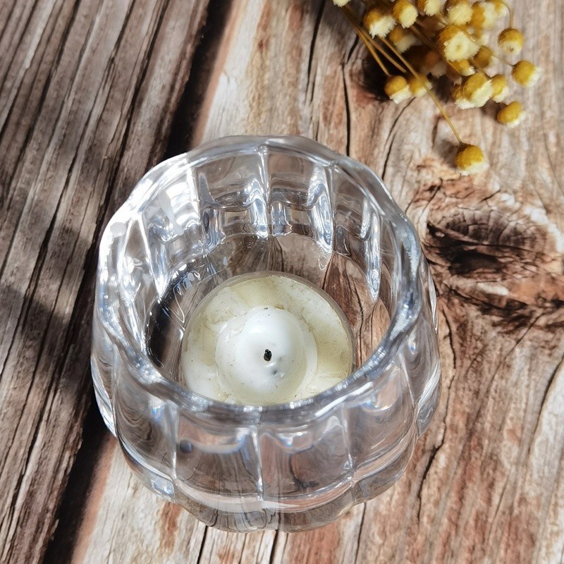গুণ Pumpkin Shaped Embossed Glass Candle Holders For Tealight কারখানা