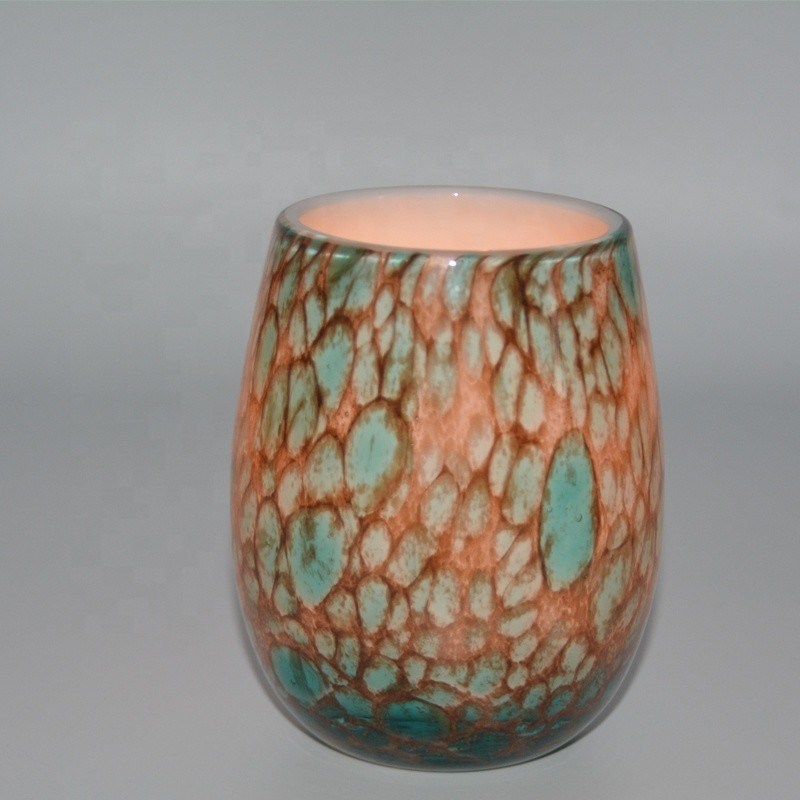 গুণ Turquoise Solid Color Votive Glass Candle Holders কারখানা