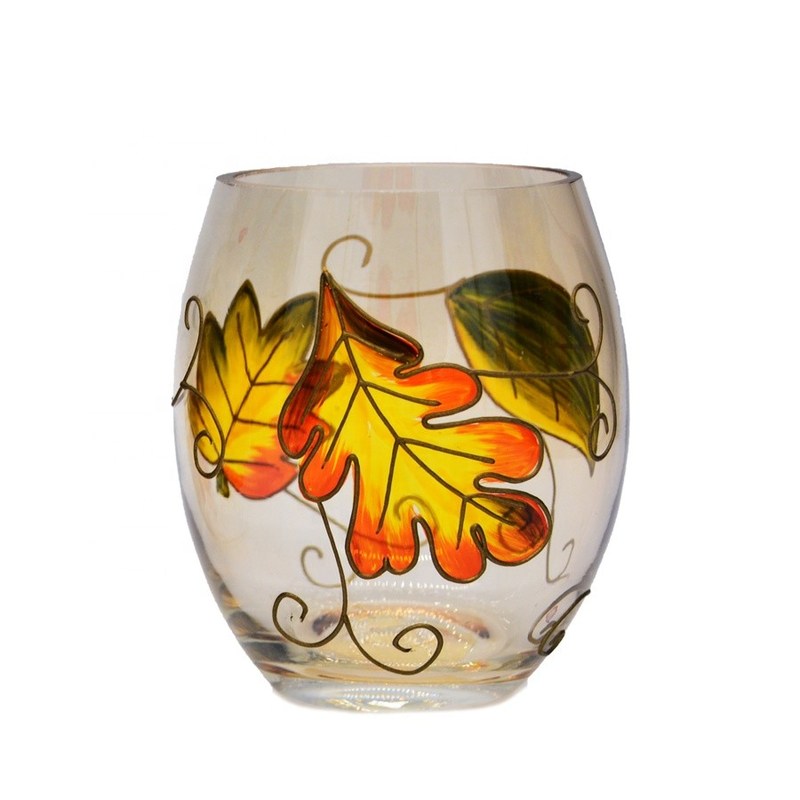গুণ Egg Shaped Beautiful Color Glass Cylinder Candle Holders , Glass Votive Candle Holders কারখানা