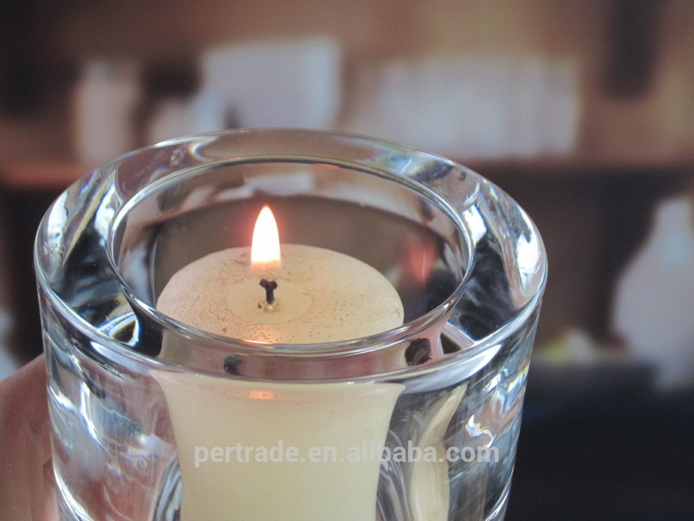 গুণ Thick Wall Glass Cylinder Candle Holders For Table Decoration কারখানা