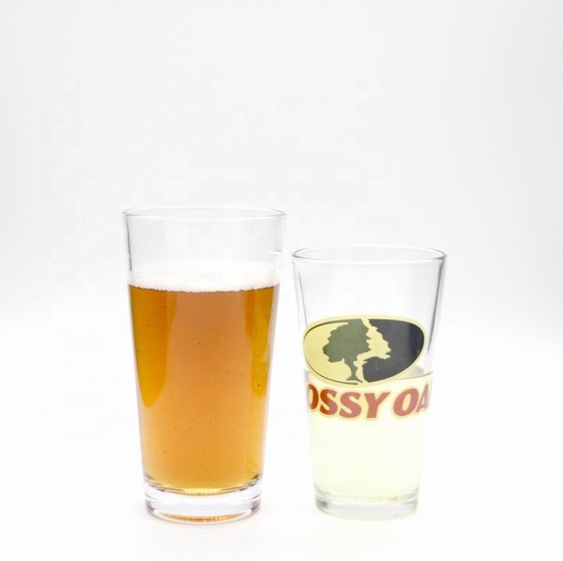 গুণ Tall Giant 20 Oz Pint Craft Beer Glasses With Color Decal কারখানা