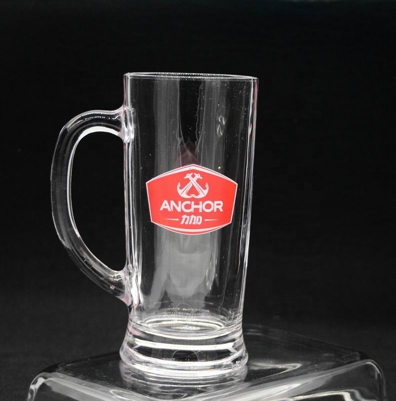 গুণ Promotion Branded 21 Oz Beer Glass Stein With Color Decal কারখানা