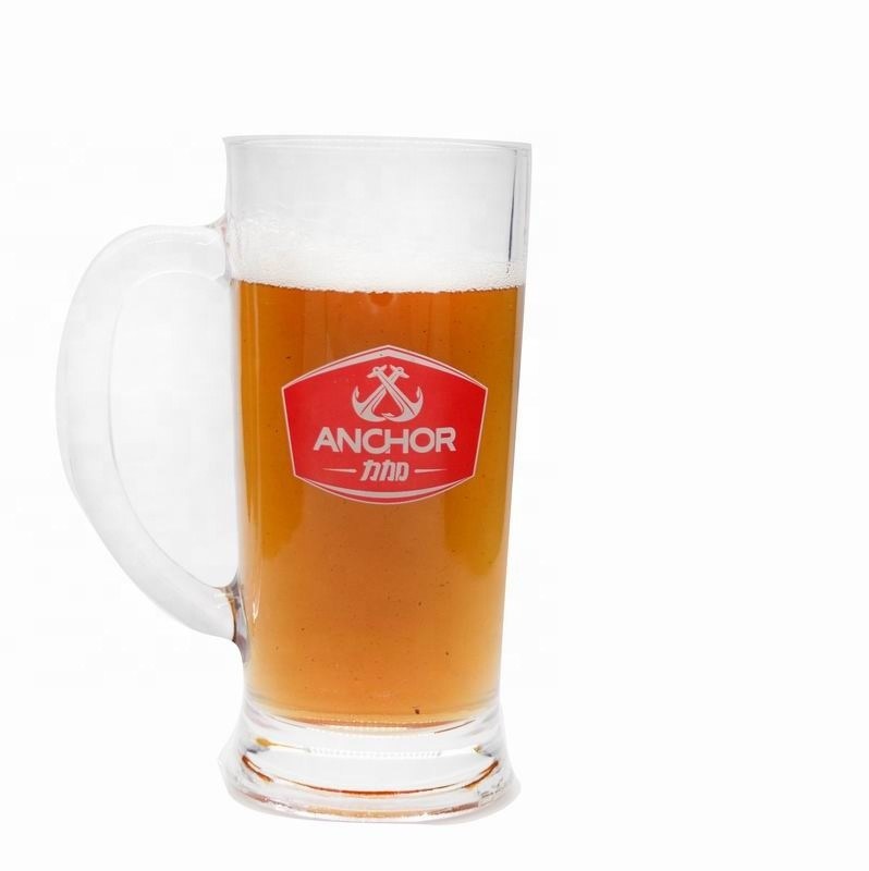 গুণ Promotion Branded 21 Oz Beer Glass Stein With Color Decal কারখানা
