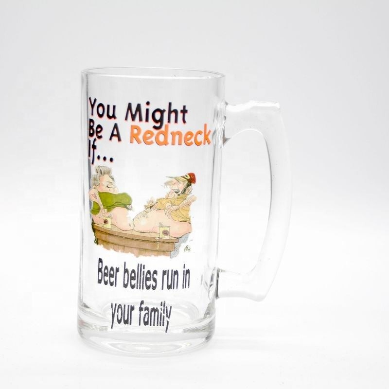 গুণ Color Print Decorated Mug Craft Beer Glasses কারখানা