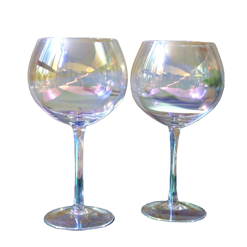 গুণ Giant Rainbow Color Balloon Shape 23 Oz Crystal Wine Glasses কারখানা