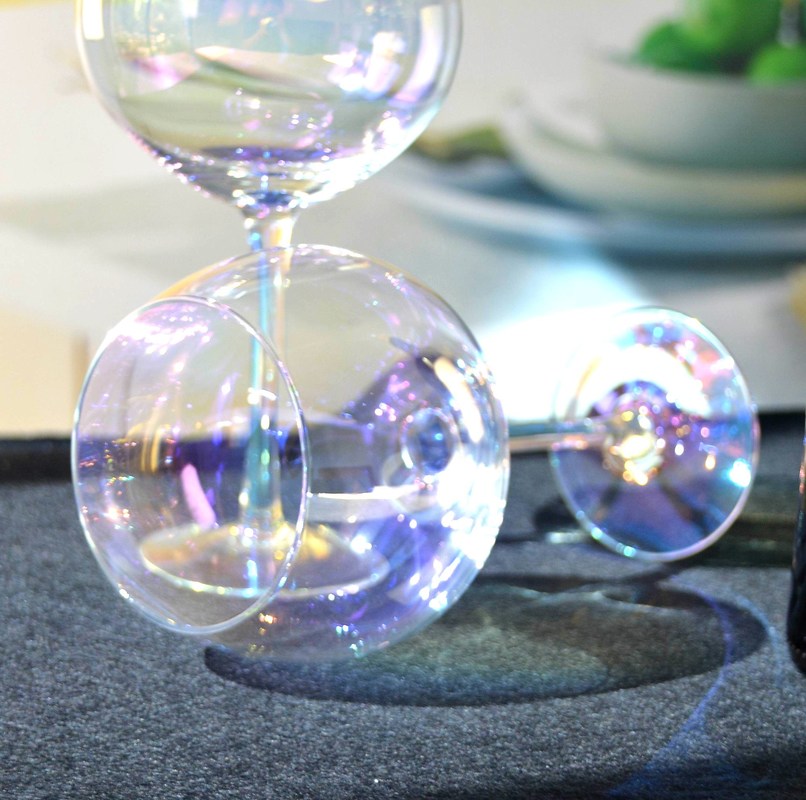 গুণ Giant Rainbow Color Balloon Shape 23 Oz Crystal Wine Glasses কারখানা