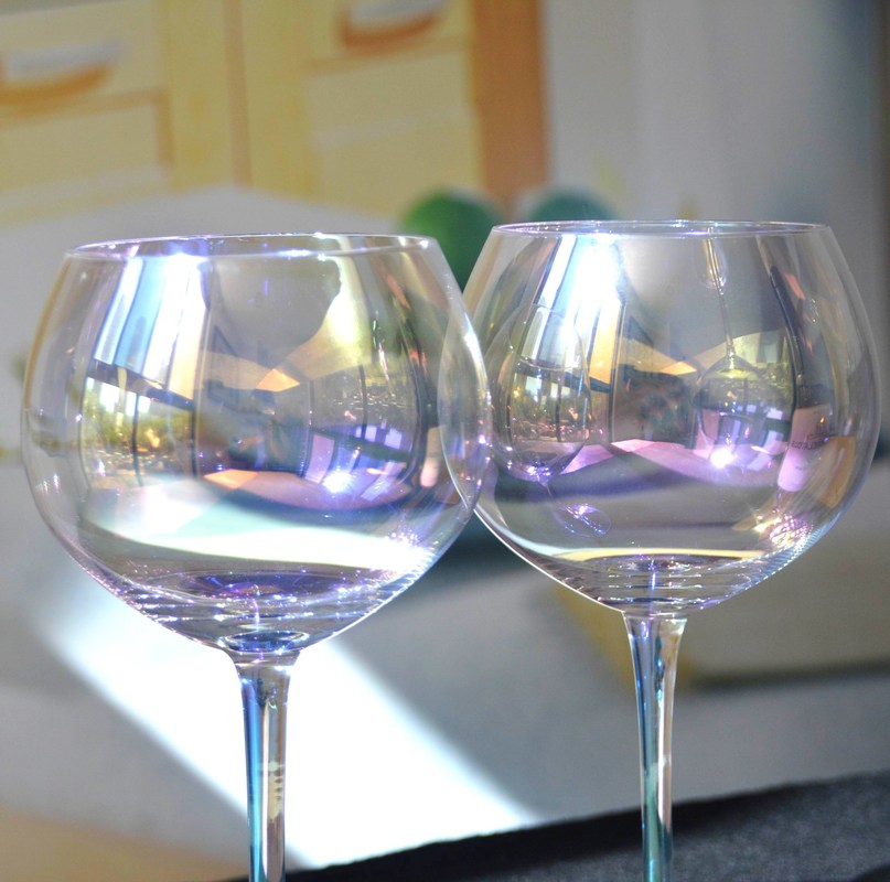 গুণ Giant Rainbow Color Balloon Shape 23 Oz Crystal Wine Glasses কারখানা