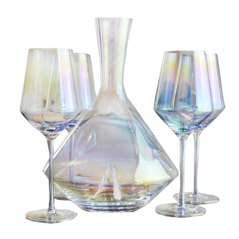 গুণ Hand Blown Crystal Wine Glass Set কারখানা