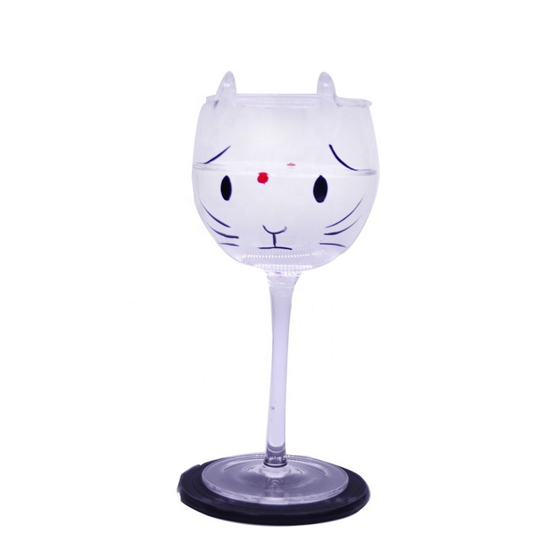 গুণ Cat Shaped 400ml Crystal Balloon 14 Oz Wine Glasses কারখানা