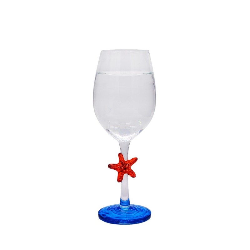 গুণ Creative Sea Animal Stem Crystal Wine Glass For Summer Holiday কারখানা