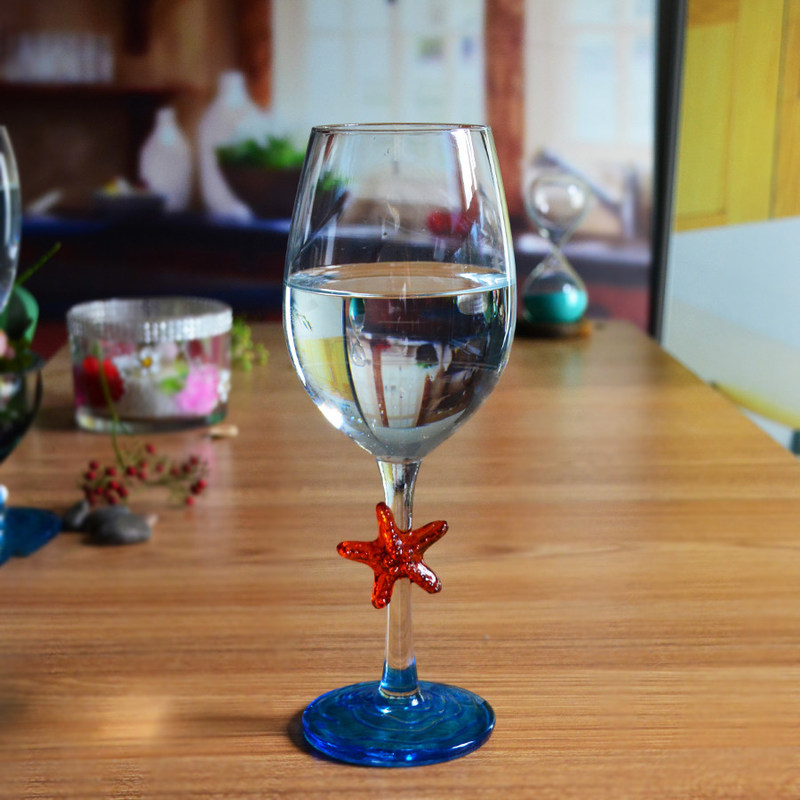 গুণ Creative Sea Animal Stem Crystal Wine Glass For Summer Holiday কারখানা