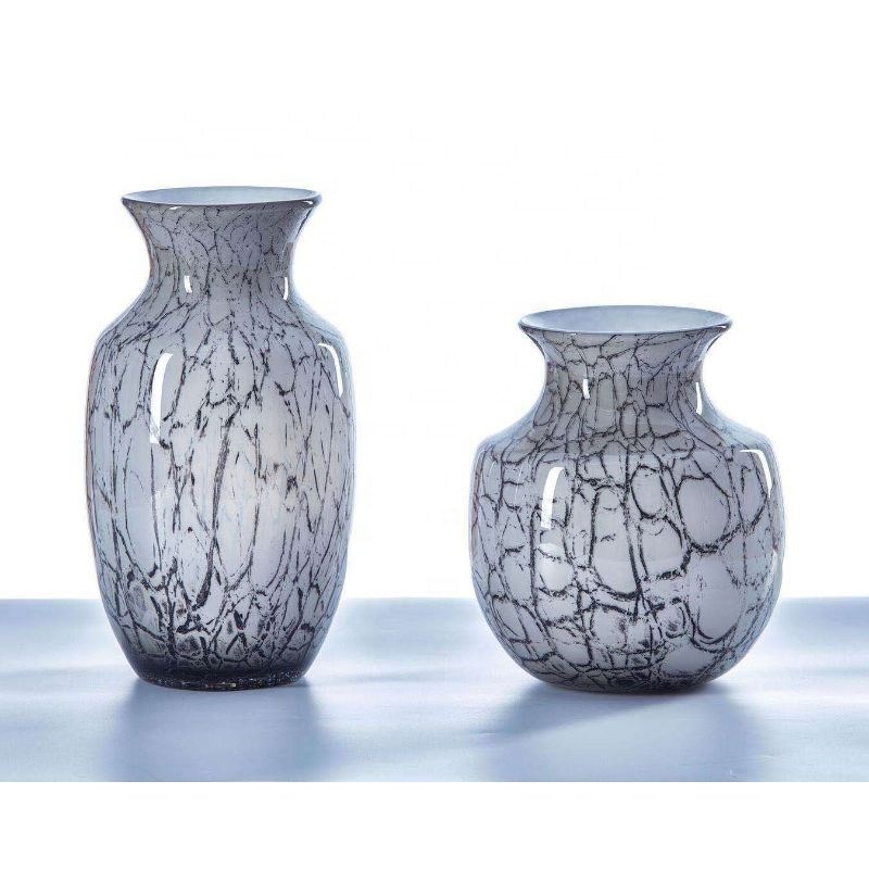 গুণ Marble Stripes Large Glass Vase Centerpieces কারখানা