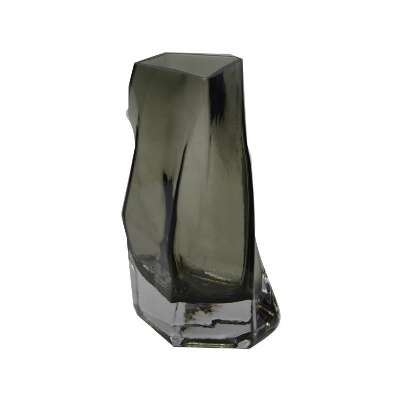 গুণ 3 Size Warped Grey Color Tall Centerpiece Vases কারখানা