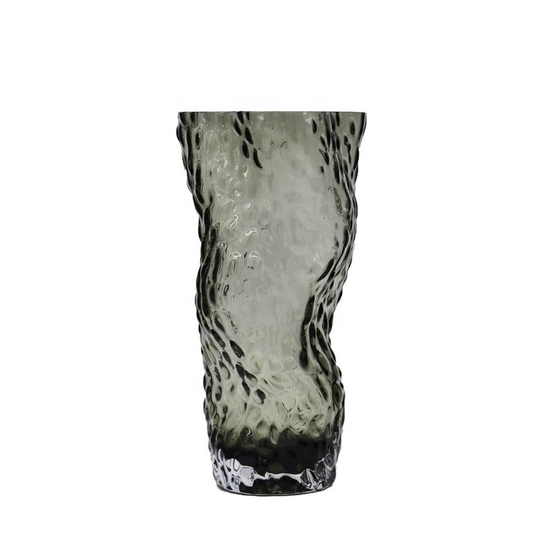 গুণ Tree Stump Shaped Customize Color Decorative Glass Vase কারখানা