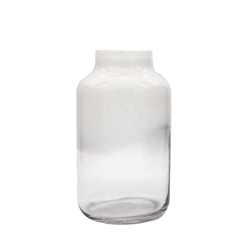 গুণ Hand Made Solid White Top Half Ceramic Glass Jar Vase কারখানা