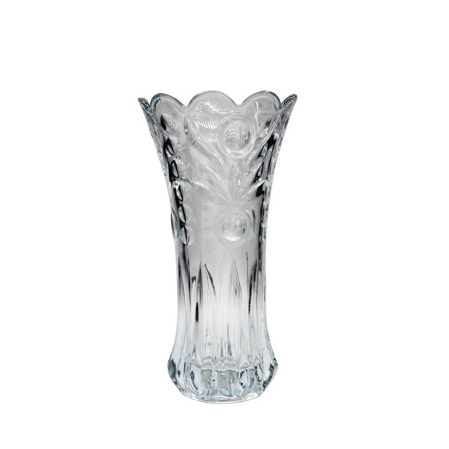 গুণ Bohemian Style Crystal Embossed Pattern Decorative Glass Vase কারখানা