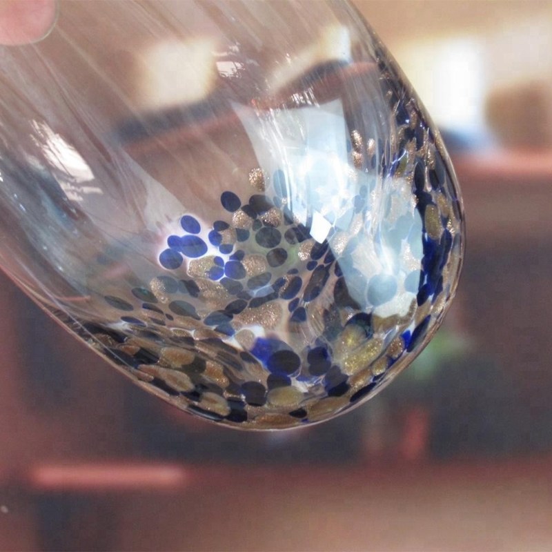 গুণ Gold Stone Bottom Glass SGS 300ml Handmade Whiskey Glass কারখানা