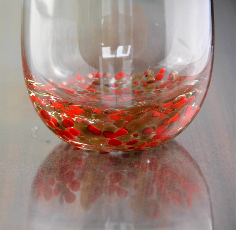 গুণ Gold Stone Bottom Glass SGS 300ml Handmade Whiskey Glass কারখানা