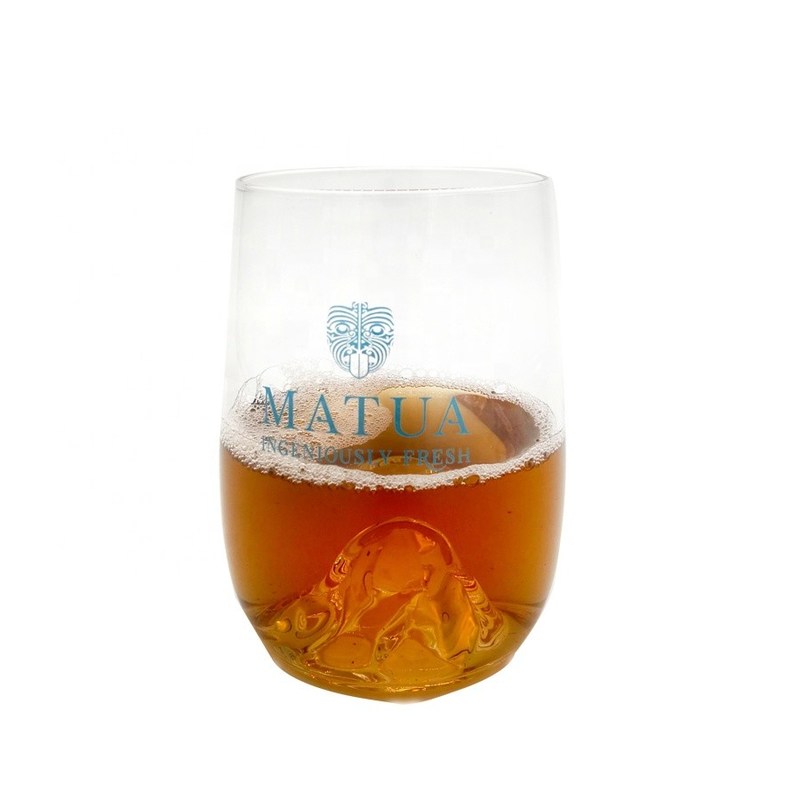 গুণ 14 Oz Whiskey Glasses With Creative Ice Montain Bottom কারখানা