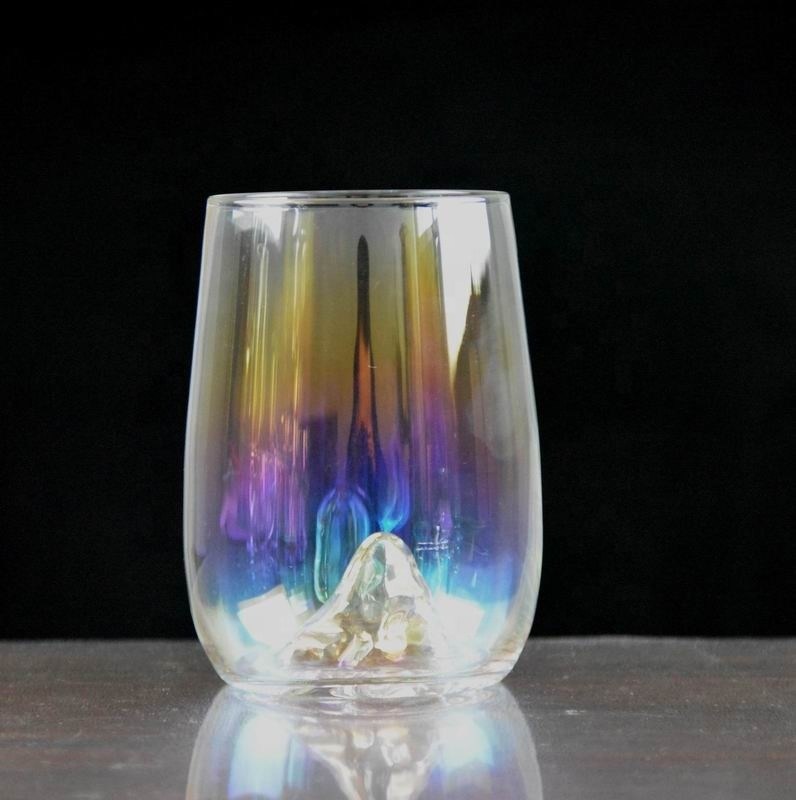 গুণ 14 Oz Whiskey Glasses With Creative Ice Montain Bottom কারখানা