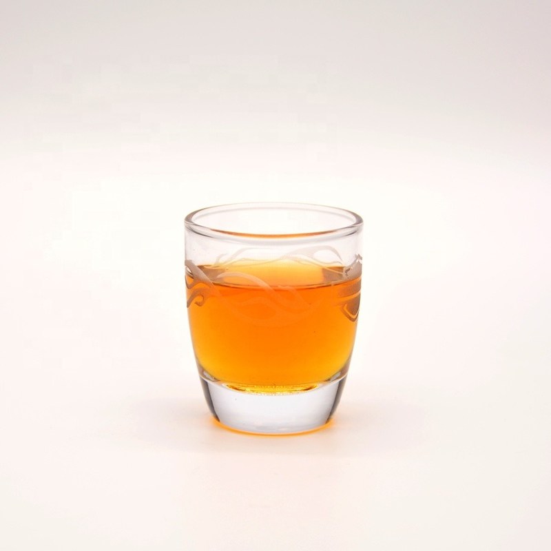 গুণ Platinum 50ml Unique Shot Glasses With Branded Decal Logo কারখানা