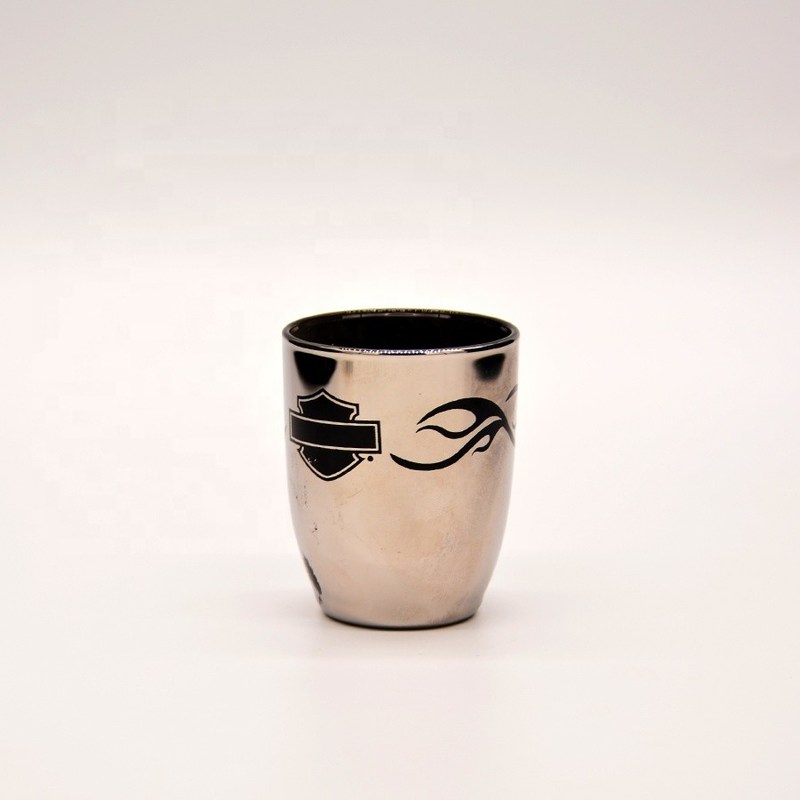 গুণ Platinum 50ml Unique Shot Glasses With Branded Decal Logo কারখানা