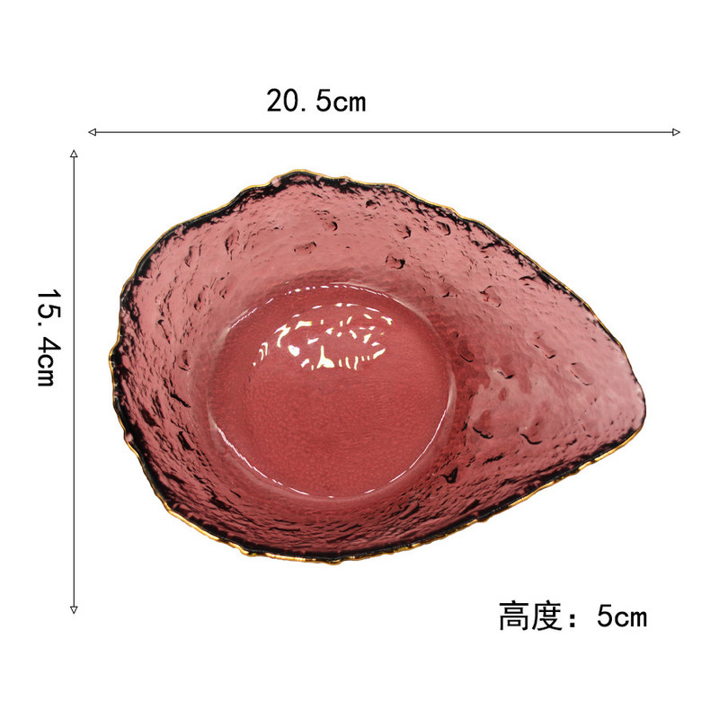 গুণ Irregular shaped Colored Creative Glass Charger Plates কারখানা