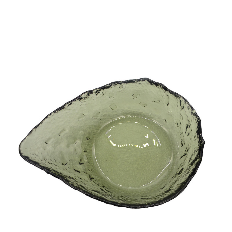 গুণ Exquisite Creative Water Drop Shape Glass Charger Plates কারখানা