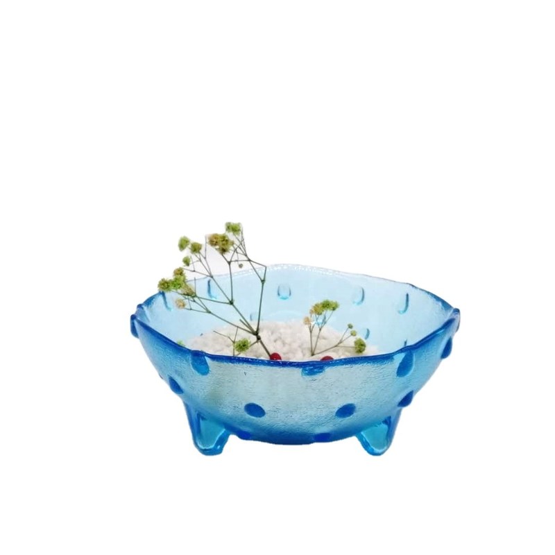 গুণ Unique 3 Feet Glass Charger Plates For Fruit And Dessert কারখানা