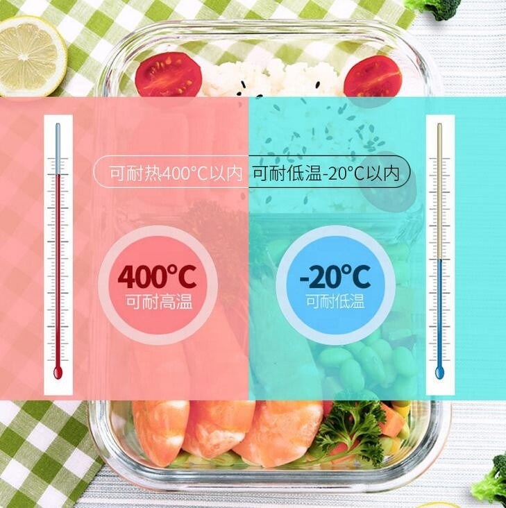 গুণ Borosilicate Pressed Glass Lunch Boxes With Locking Lids কারখানা