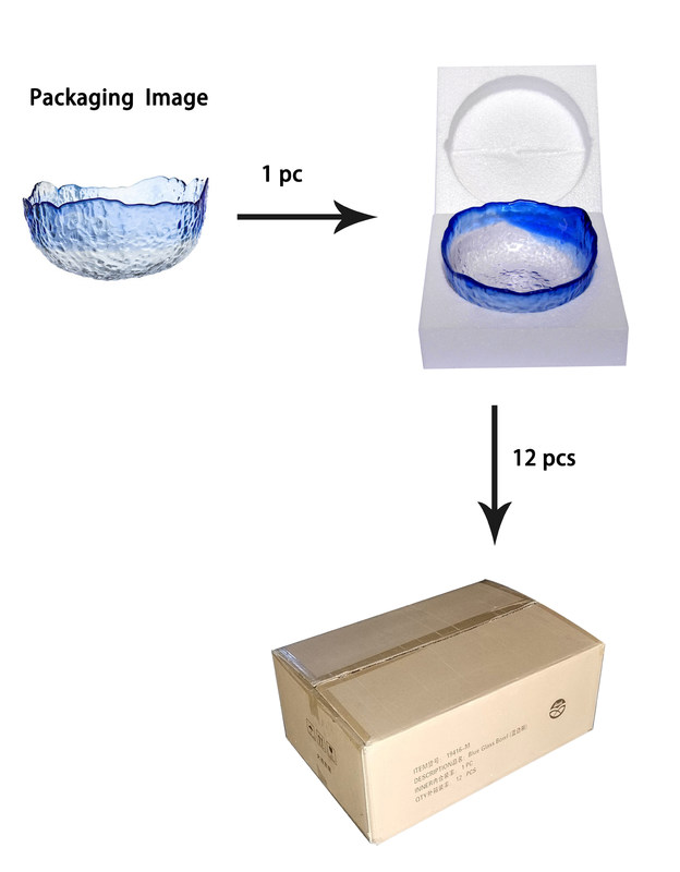 গুণ Hammered Pattern Irregular Shape Crystal Salad Serving Bowl কারখানা