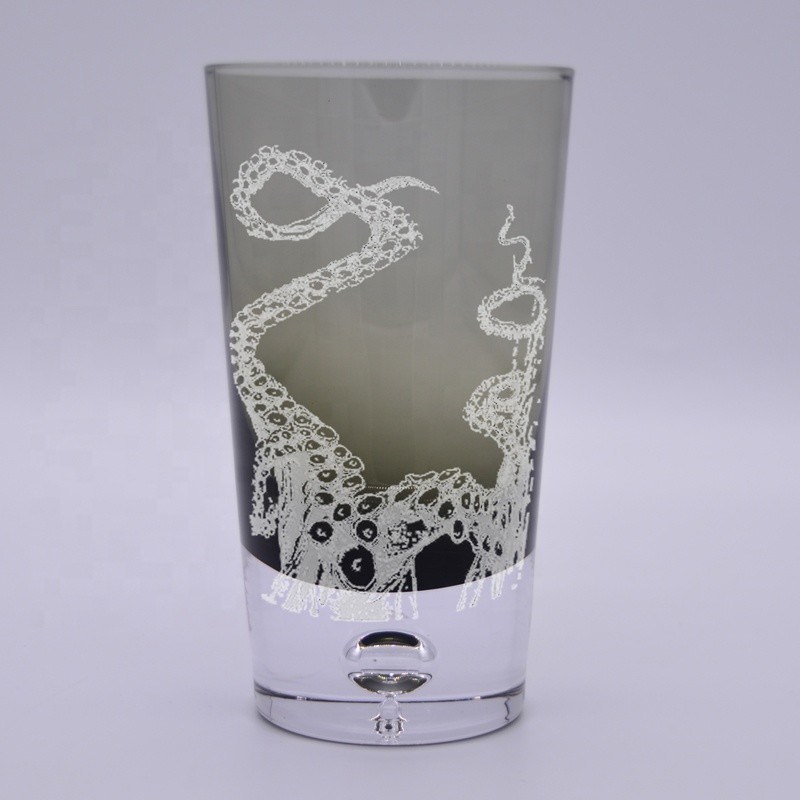গুণ Grey Color Air Bubble Bottom Unique Cocktail Glasses . Bohemian Drinking Glasses কারখানা