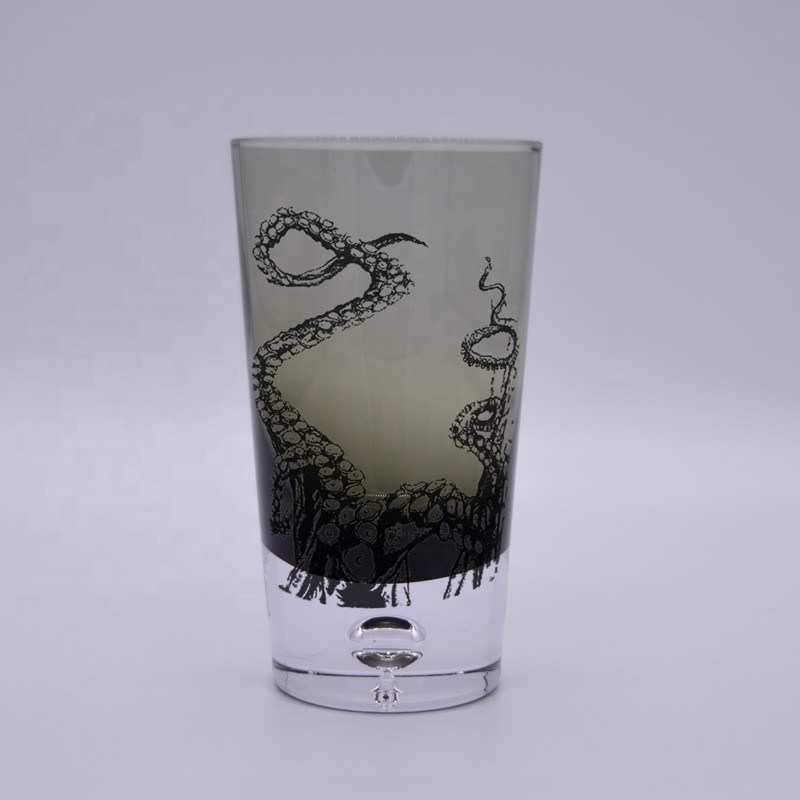 গুণ Grey Color Air Bubble Bottom Unique Cocktail Glasses . Bohemian Drinking Glasses কারখানা