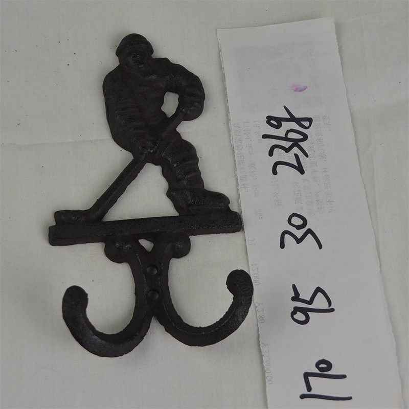 গুণ Ice Hockey Rustic Cast Iron Coat Hooks Cast Iron Crafts কারখানা