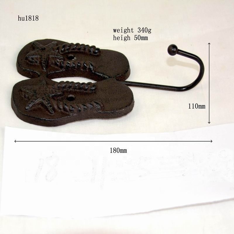 গুণ Home Decoration Wrought Iron Coat Hooks Cast Iron Crafts কারখানা