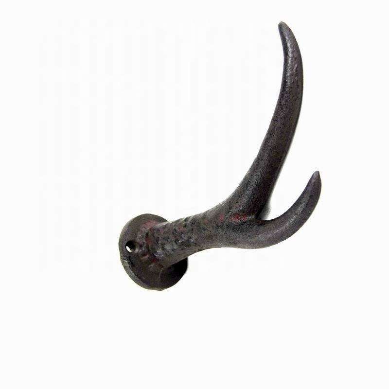 গুণ Deer Antler Cast Iron Wall Hooks Cast Iron Crafts Rust কারখানা