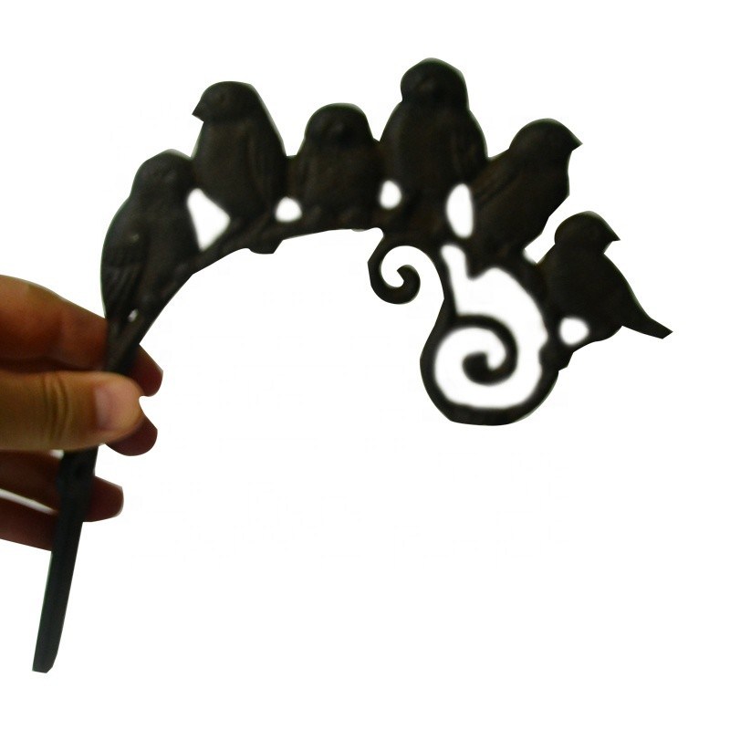 গুণ Antique Wall Mount Bird shape Black Iron Coat Hooks কারখানা
