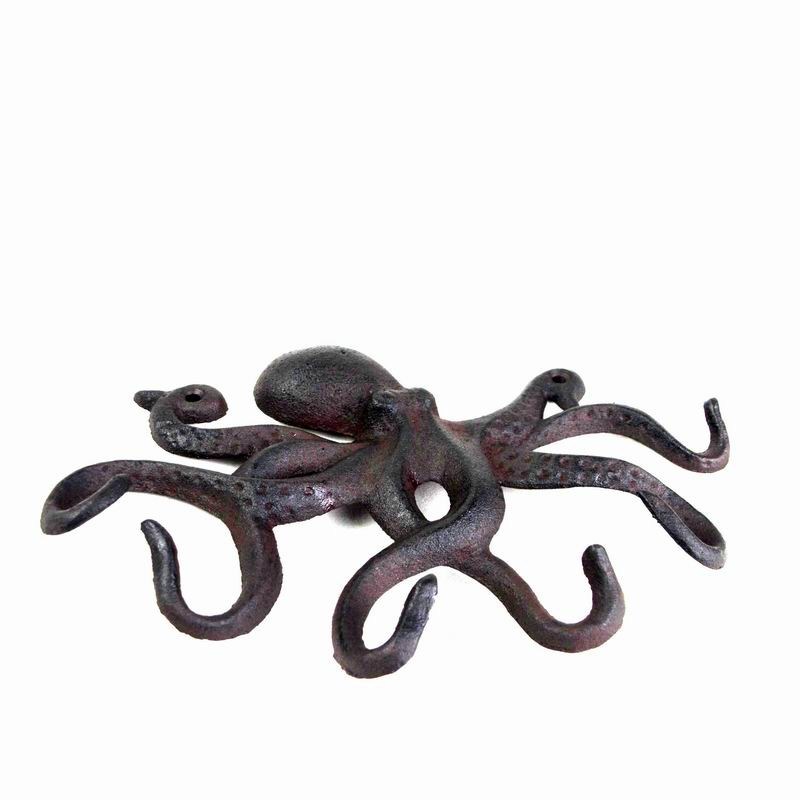 গুণ Wall Mounted Creative Octopus Cast Iron Hat Hooks কারখানা