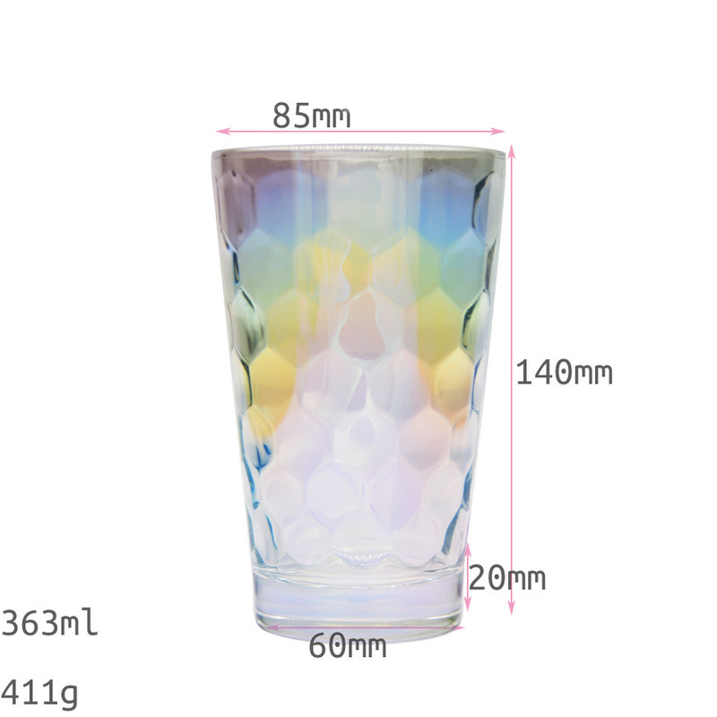 গুণ Iridescent Honeycomb Tumbler Drinking Glasses For Bar কারখানা