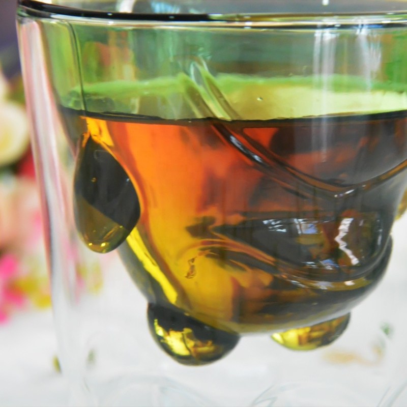 গুণ Green Borosilicate Double Layer Colored Drinking Glasses কারখানা