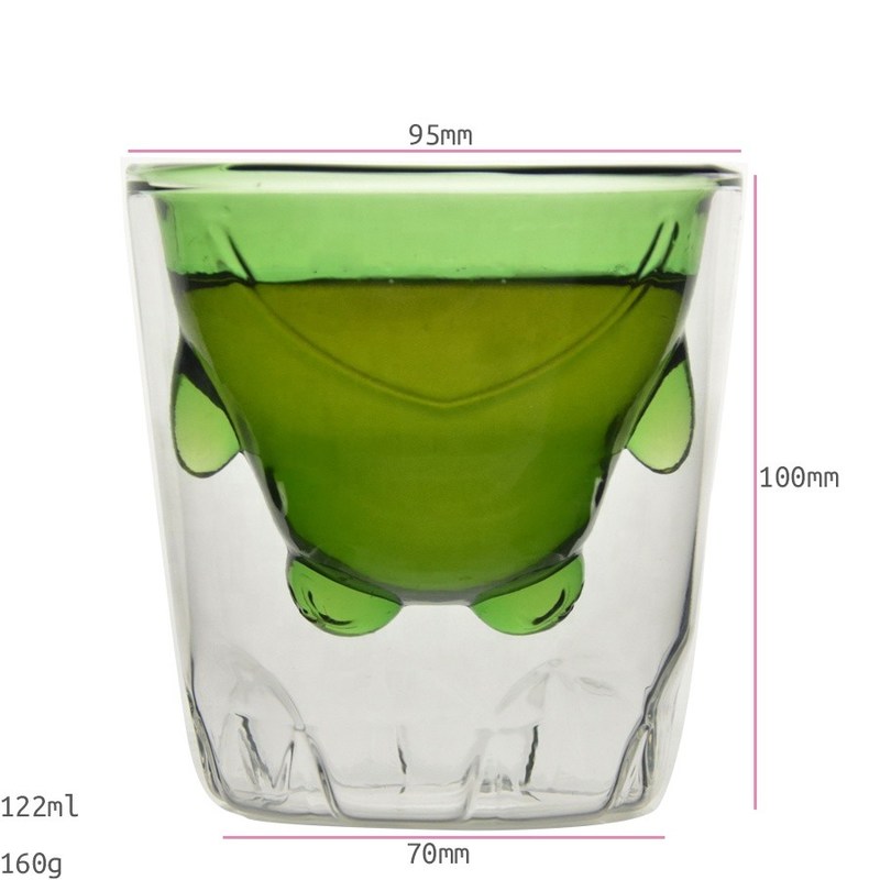 গুণ Green Borosilicate Double Layer Colored Drinking Glasses কারখানা