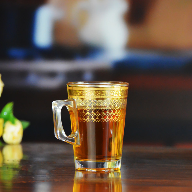 গুণ Golden Decorated Gold Decal Tumbler Drinking Glasses কারখানা