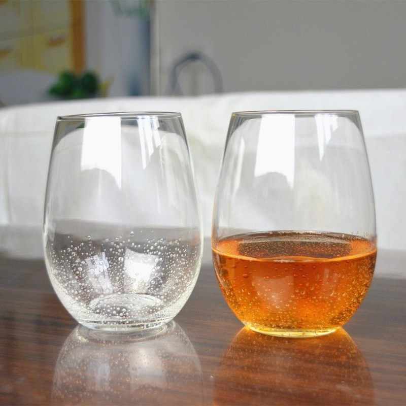 গুণ 500ml Transparent Stemless Whiskey Tumbler Glasses , Wine Glass Tumbler কারখানা