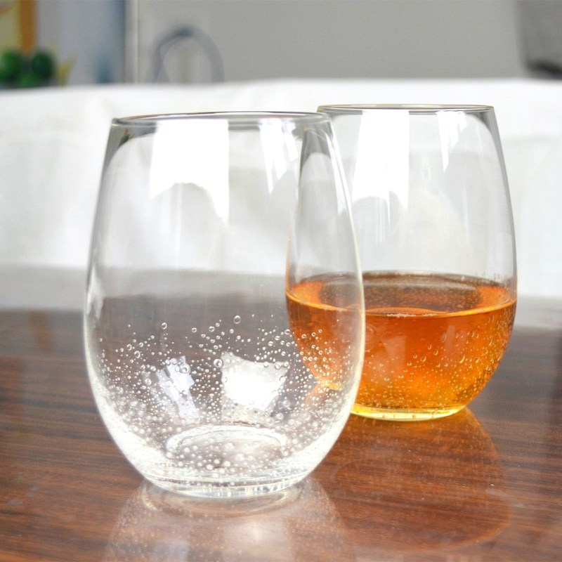 গুণ 500ml Transparent Stemless Whiskey Tumbler Glasses , Wine Glass Tumbler কারখানা