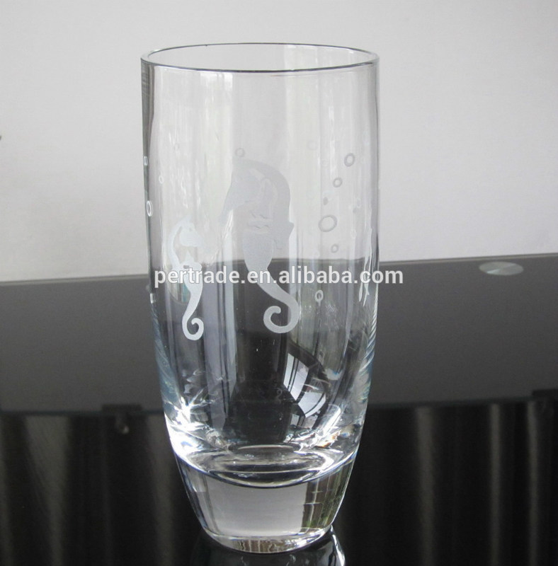 গুণ Heavy Duty Tumbler Drinking Glasses With Decorated Pattern কারখানা